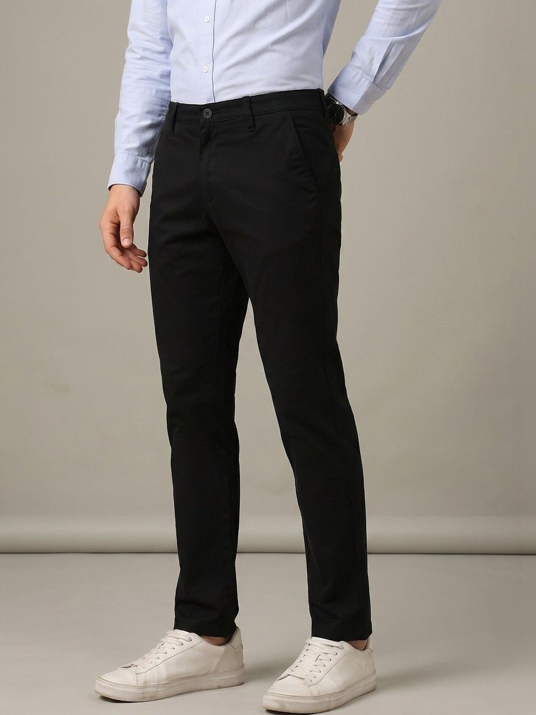 glitchez Men Slim Fit Chinos Trousers
