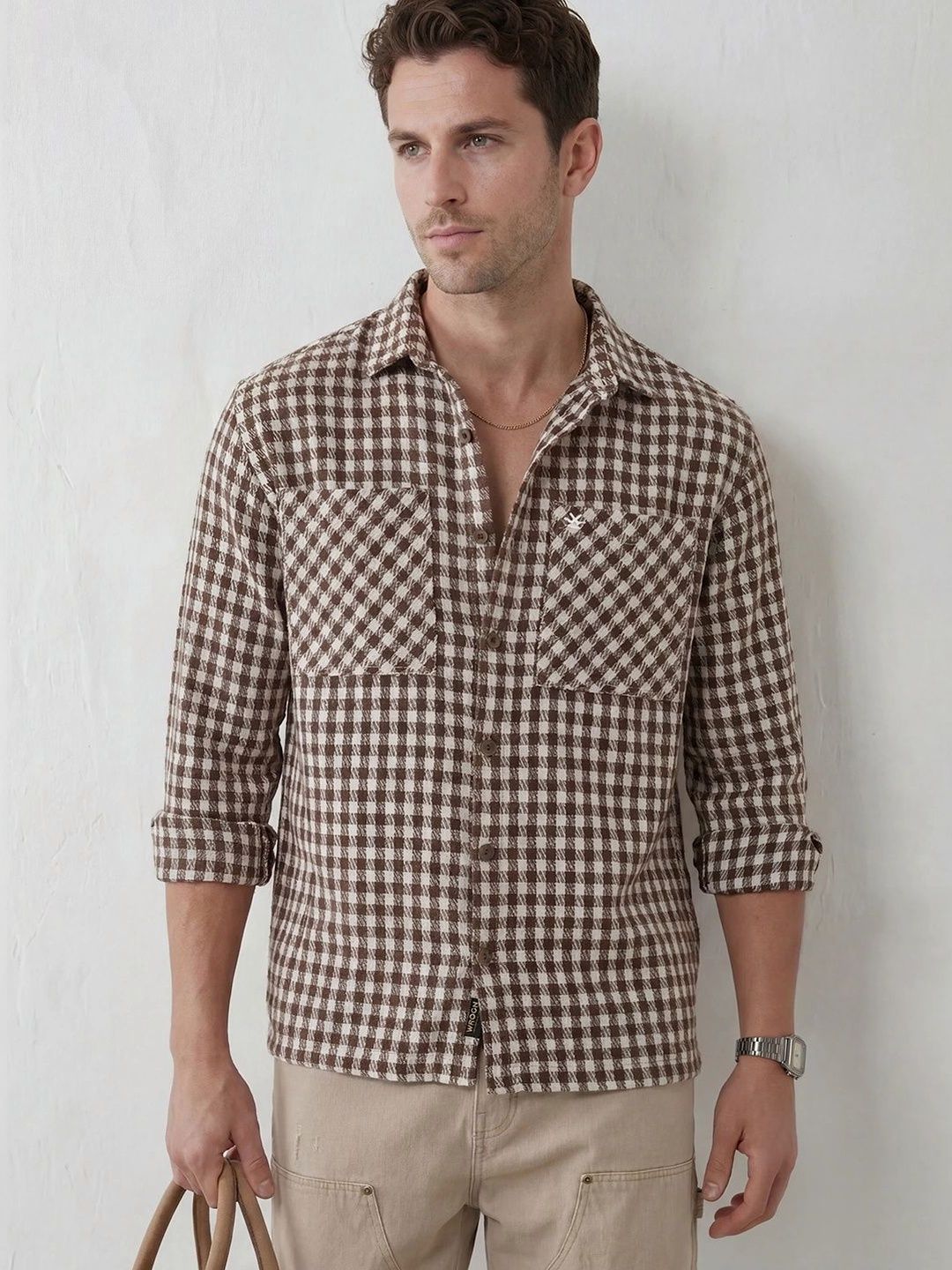 WROGN Men Comfort Checked Casual Shirt