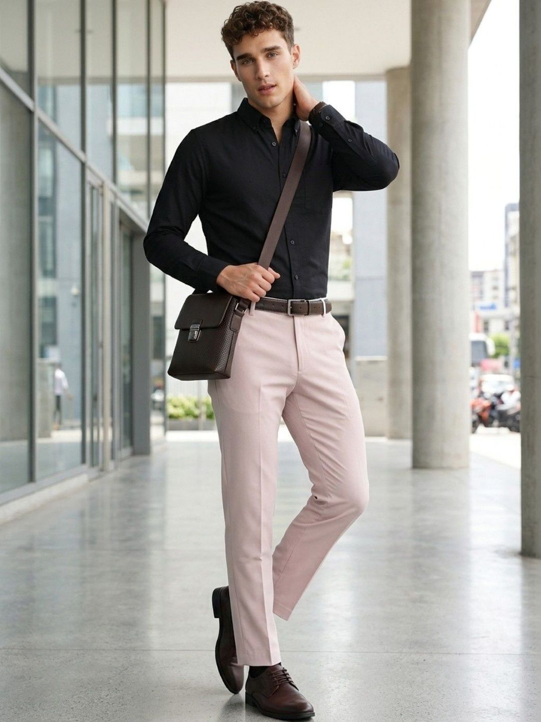 glitchez Men Slim Fit Trousers