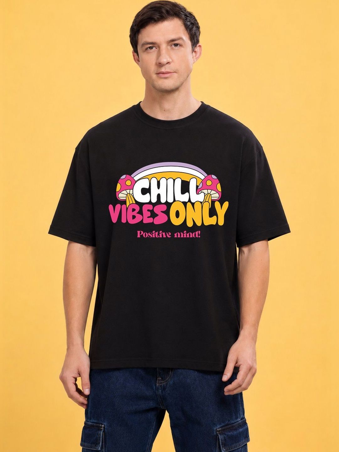 FALTU.CO Men Printed Pure Cotton T-shirt