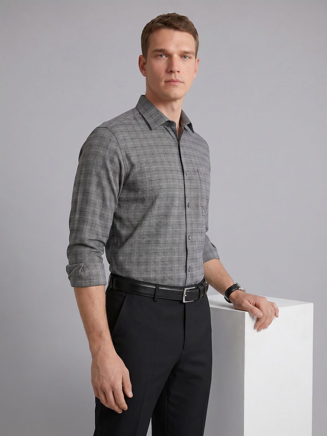 Arrow Arrow Slim Fit Checked Formal Shirt