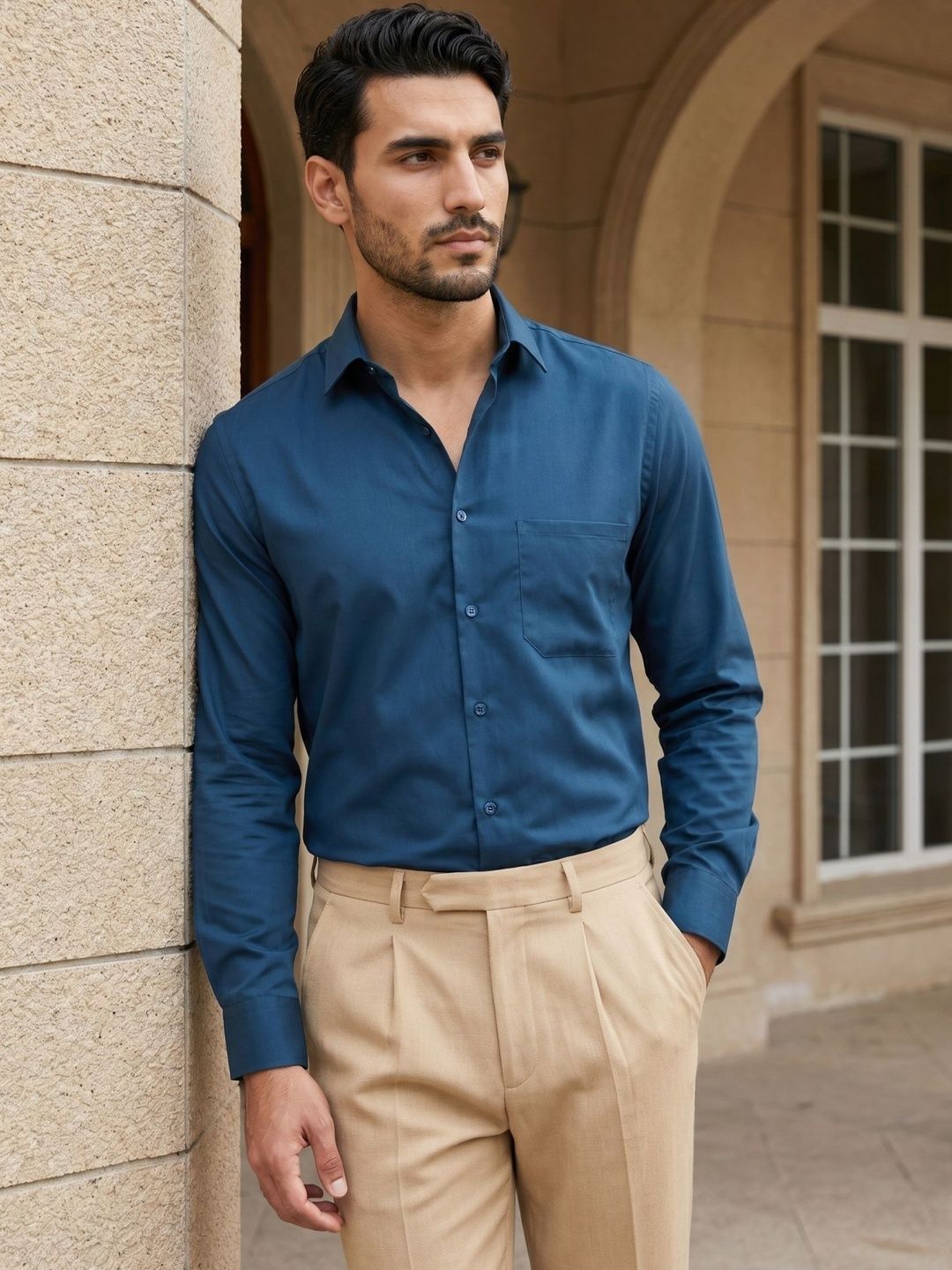 Indian Needle Men Classic Casual Shirt