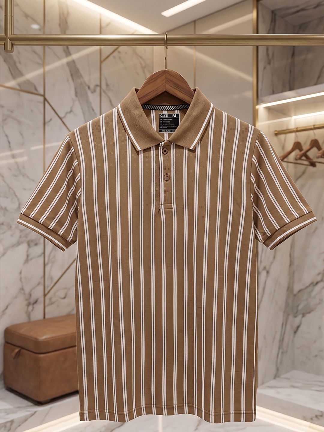 Mast & Harbour Men Striped Polo Collar T-shirt