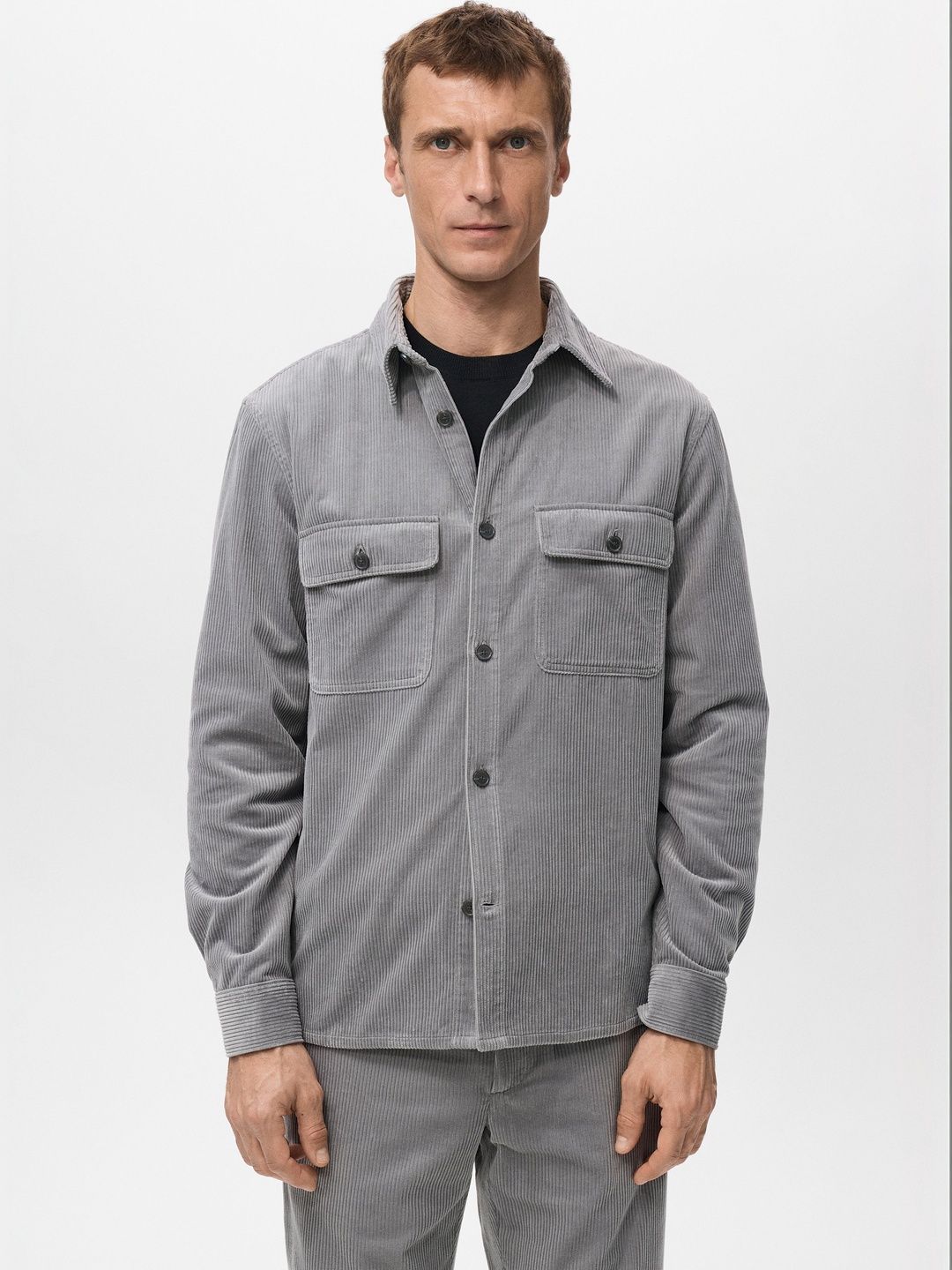 MANGO MAN Spread Collar Tailored Jacket