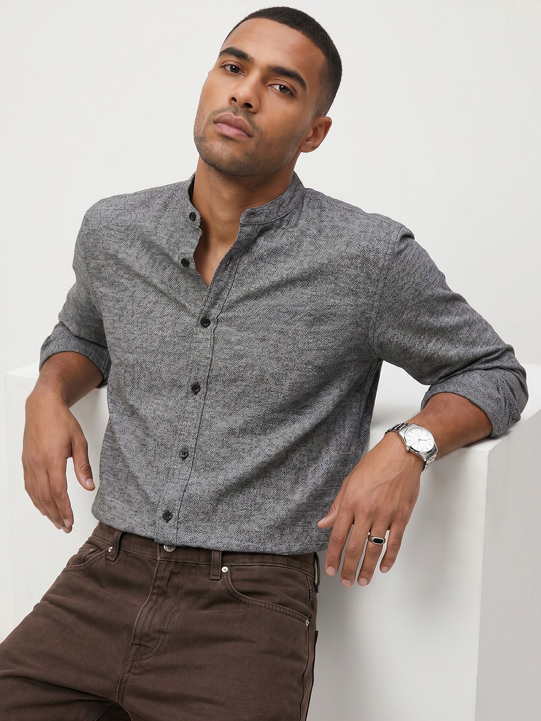 Roadster The Roadster Life Co. Cotton Linen Casual Shirt