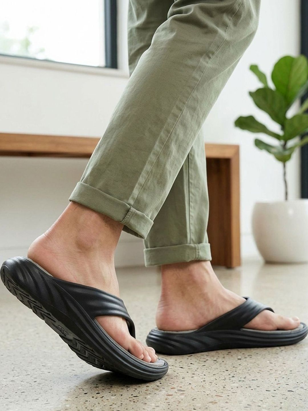 Carlton London Men Thong Flip-Flops