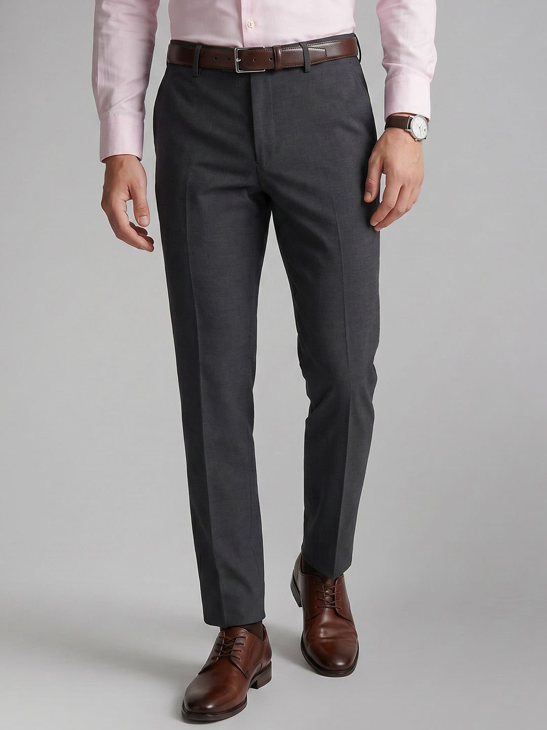 Van Heusen Men Slim Fit Formal Trousers