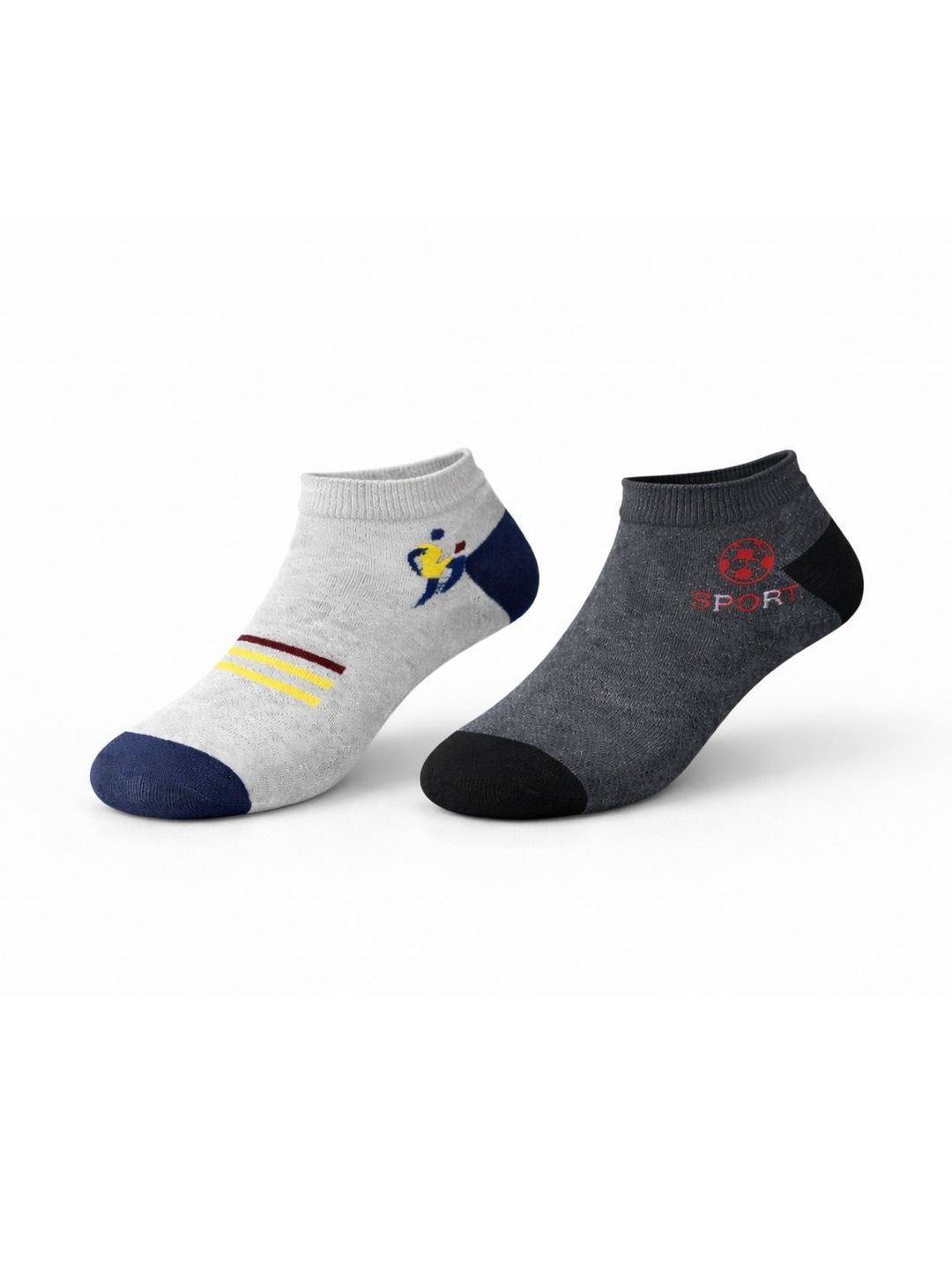 Blacktank Men Pack of 2 Cotton Patterned Shoe Liners Socks