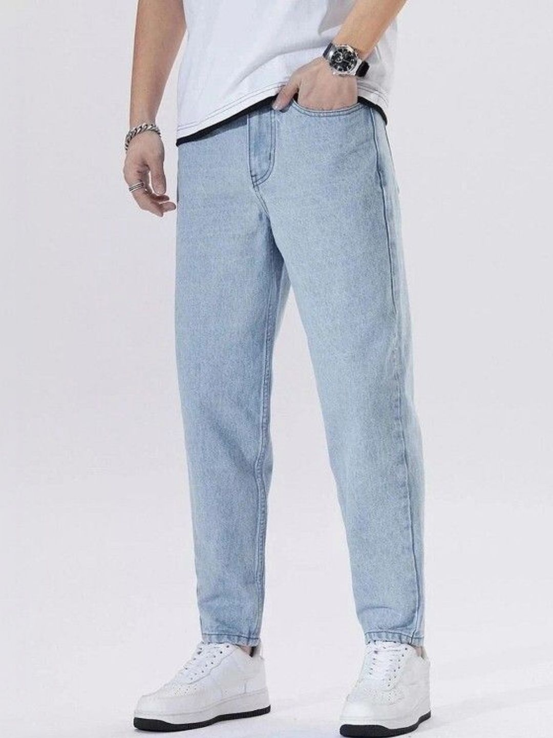 STEPLE DENIMS Men Smart Relaxed Fit Cotton Jeans