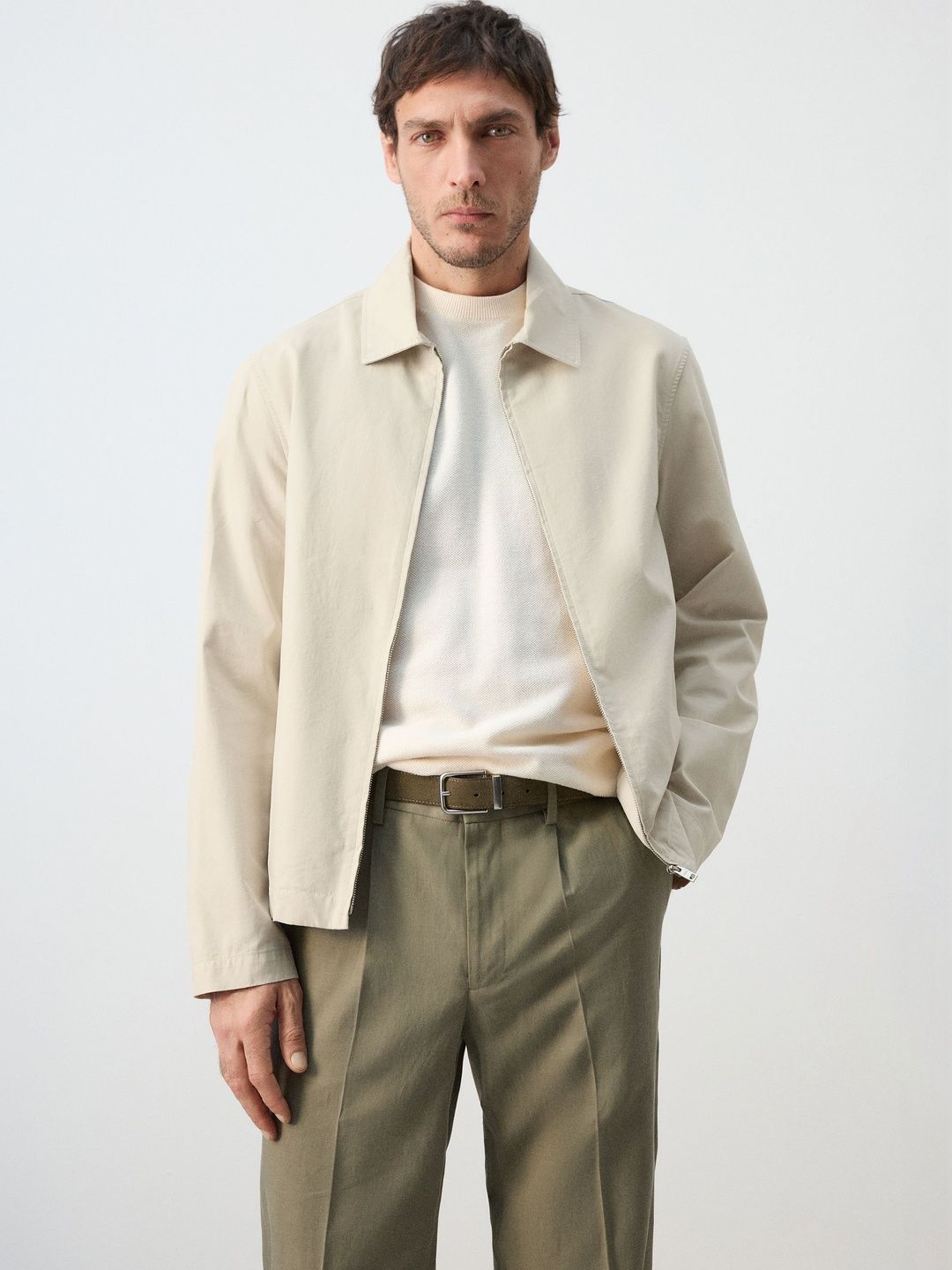 MANGO MAN Spread Collar Tailored Jacket