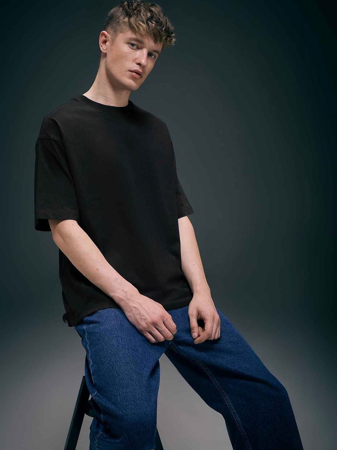 MAXZONE Men Drop-Shoulder Sleeves T-shirt