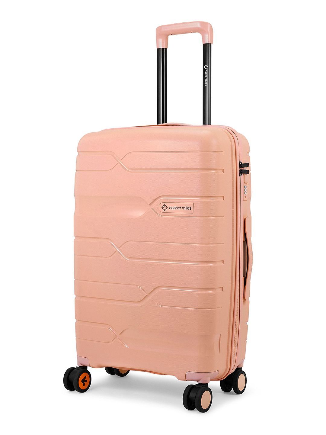 Buy Nasher Miles Paris Polypropylene Medium Peach Trolley Bag - 24