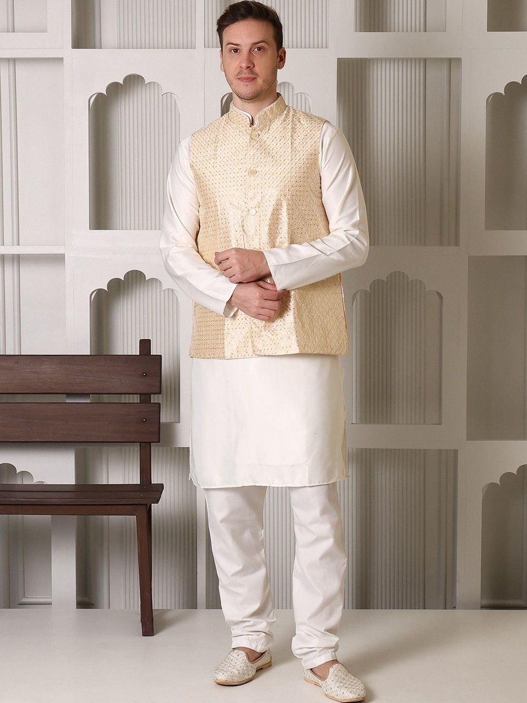 APPIX Embroidered Nehru Jackets