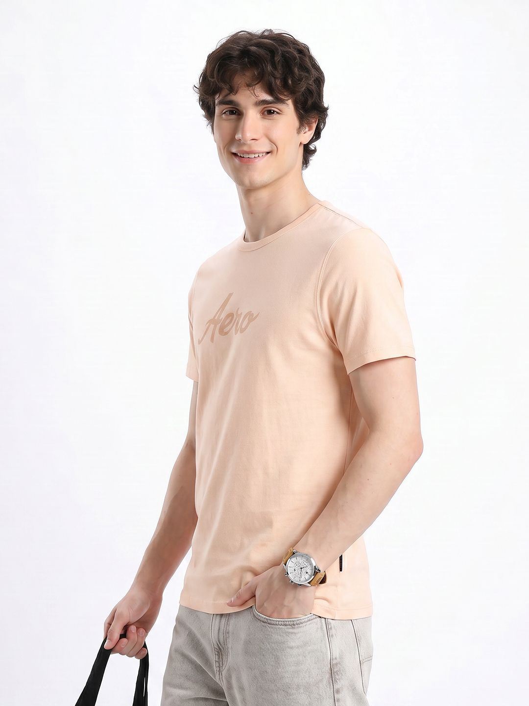 Aeropostale Brand Logo Printed Pure Cotton T-shirt