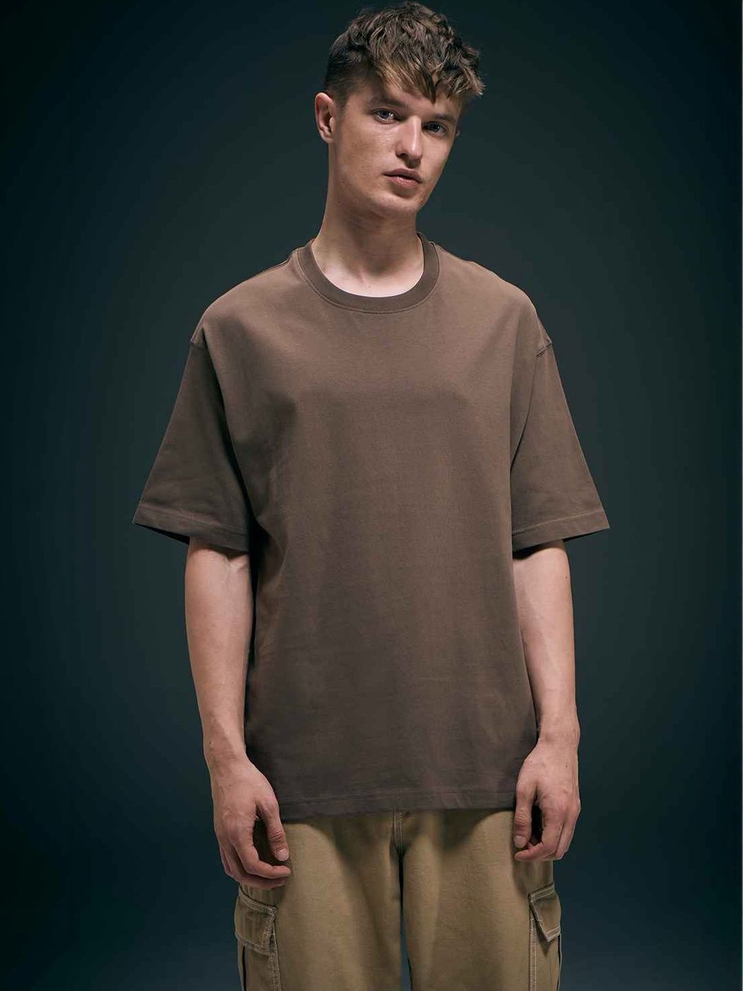 MAXZONE Men Drop-Shoulder Sleeves T-shirt