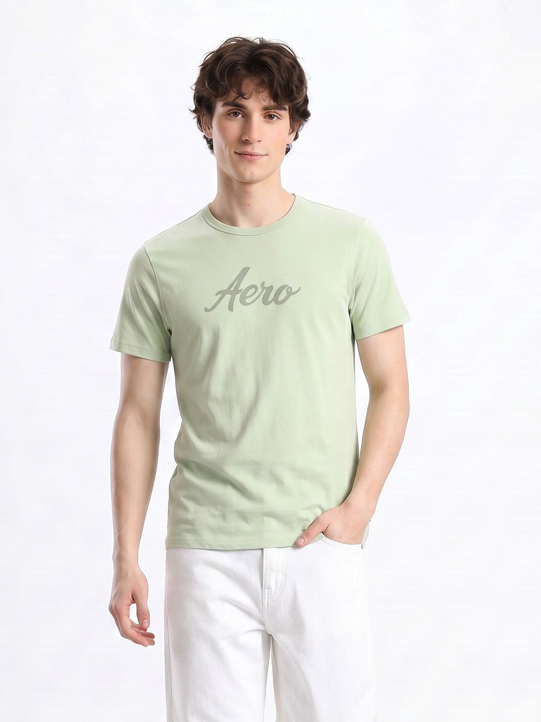 Aeropostale Brand Logo Printed Pure Cotton T-shirt