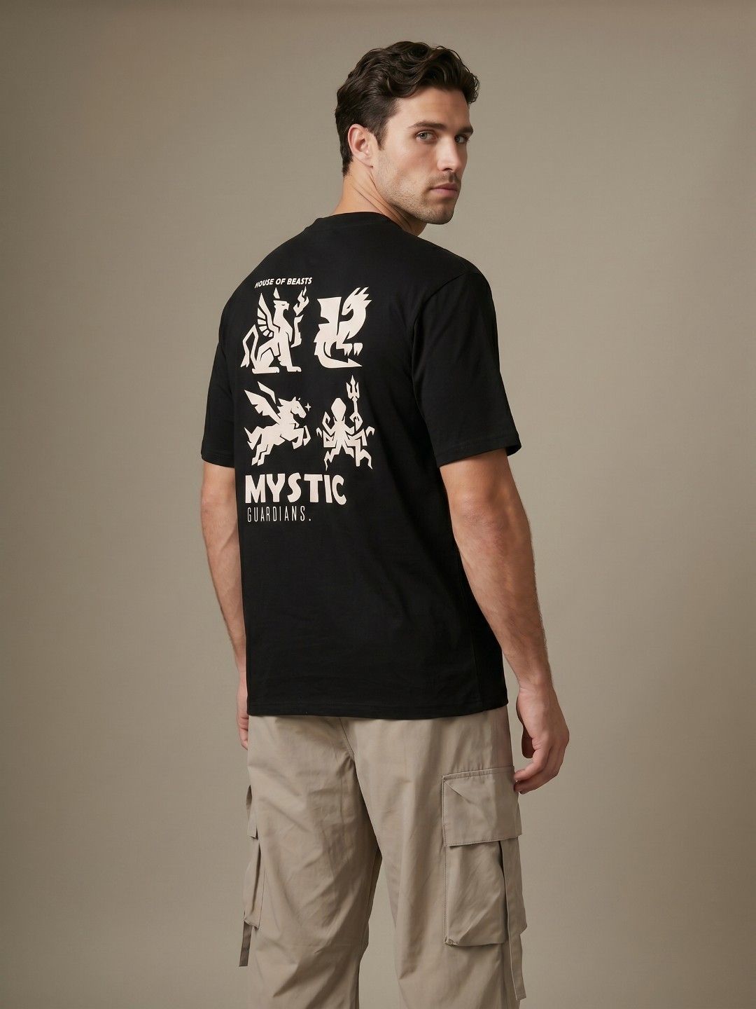 glitchez Graphic Printed Relaxed Fit T-shirt