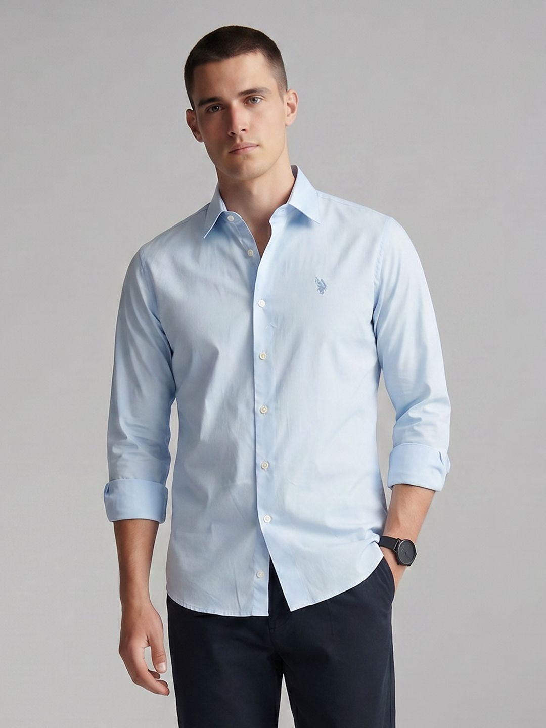 U.S. Polo Assn. Tailored Fit Pure Cotton Casual Shirt
