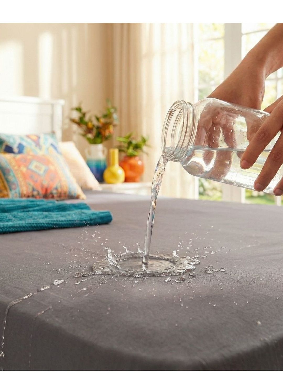 Utopia Bedding Utopia Bedding Grey Melange Terry Water Resistant Mattress Protector
