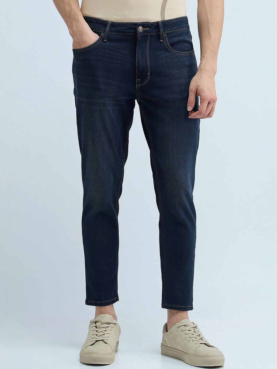 Men Relaxed Fit Jeans Flying Machine Men Relaxed Fit Mid-Rise Stretchable Jeans