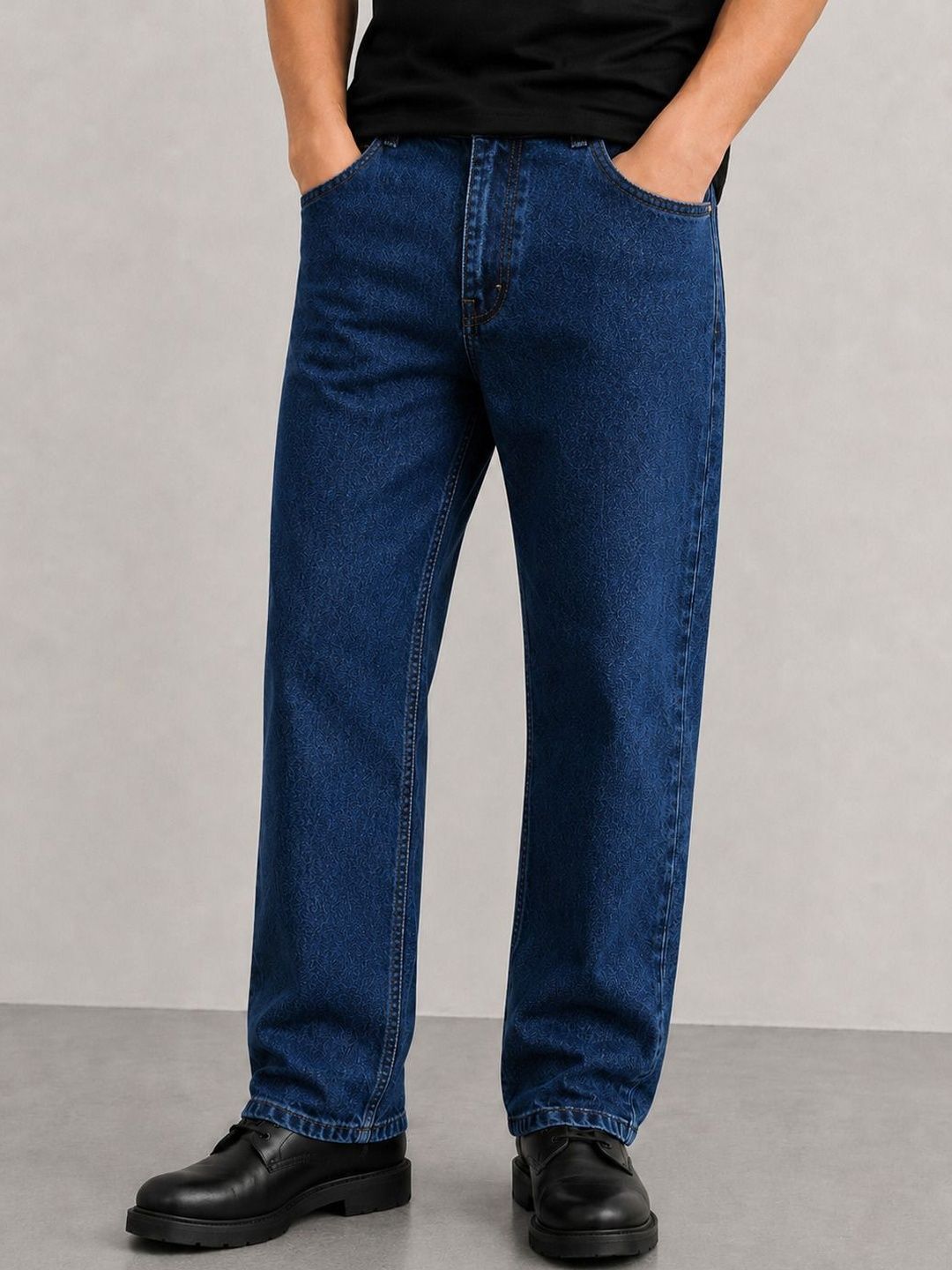 HERE&NOW Men Relaxed Fit Mid-Rise Stretchable Jeans
