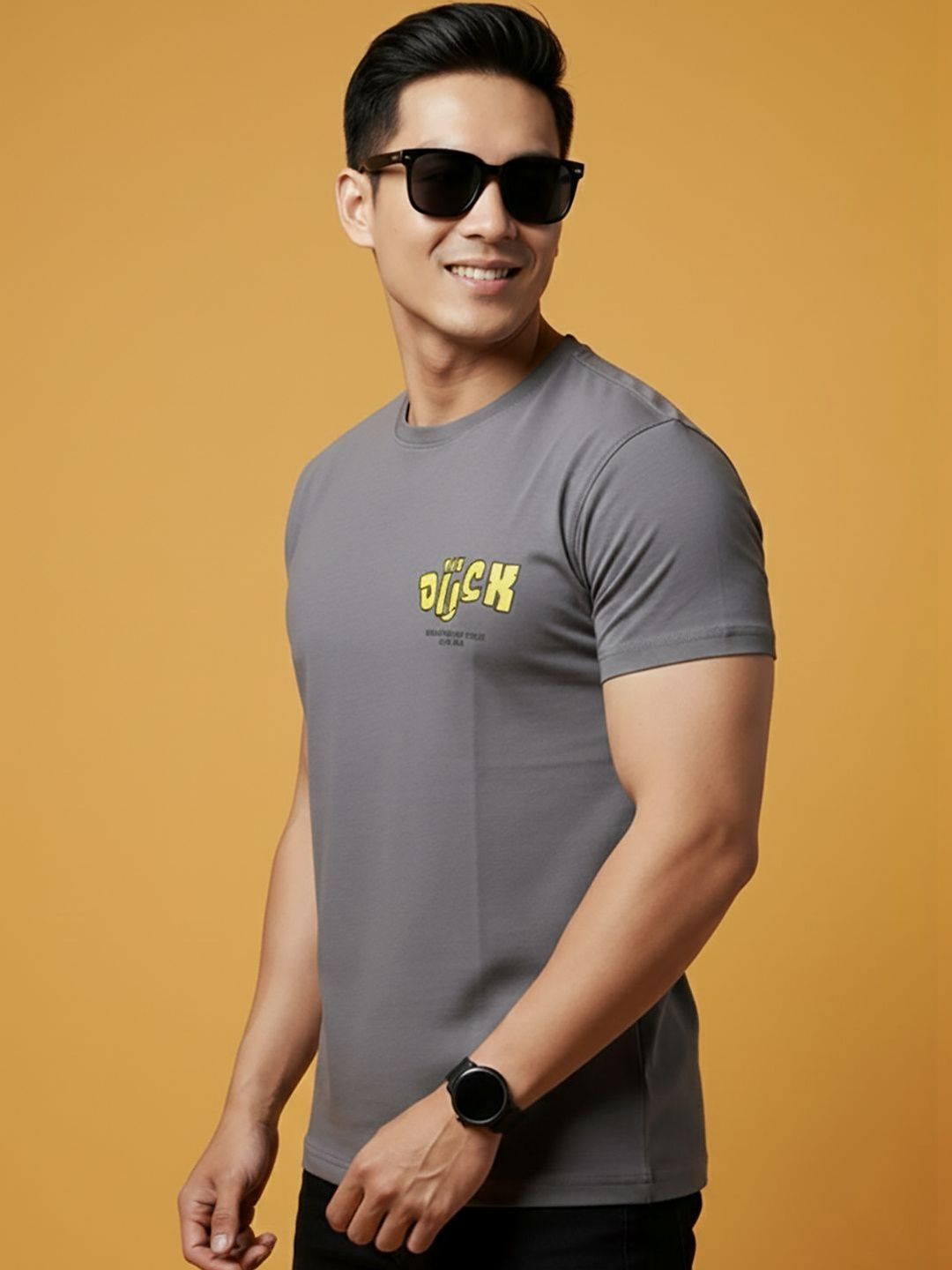 HERE&NOW Men Typography Printed T-shirt