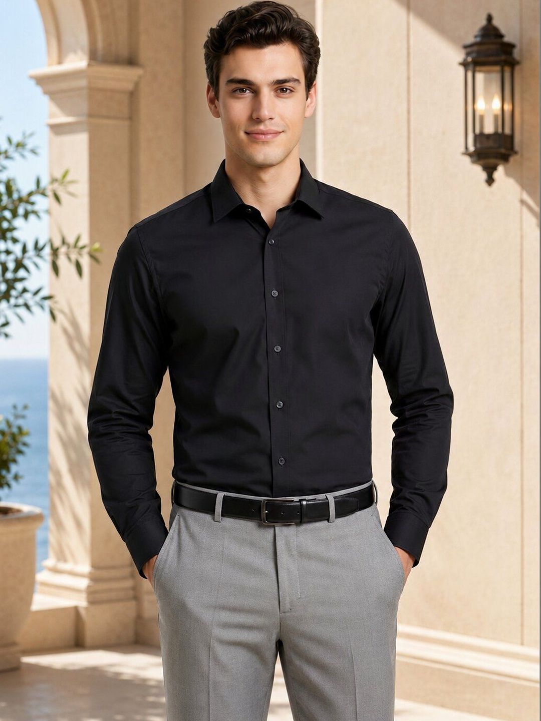 Turtle Men Standard Slim Fit Formal Shirt