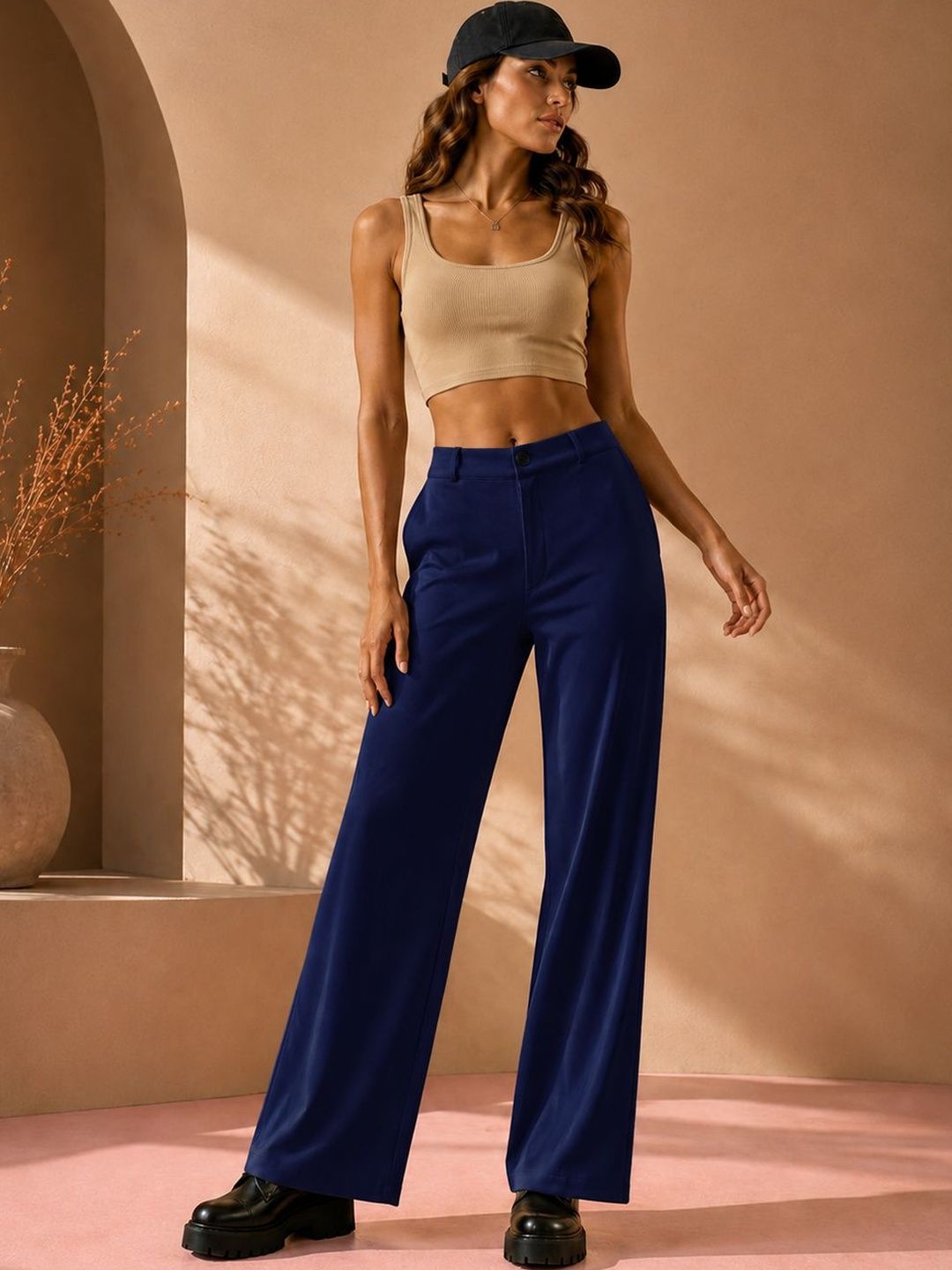 Neon Femme Women High-Rise Trousers