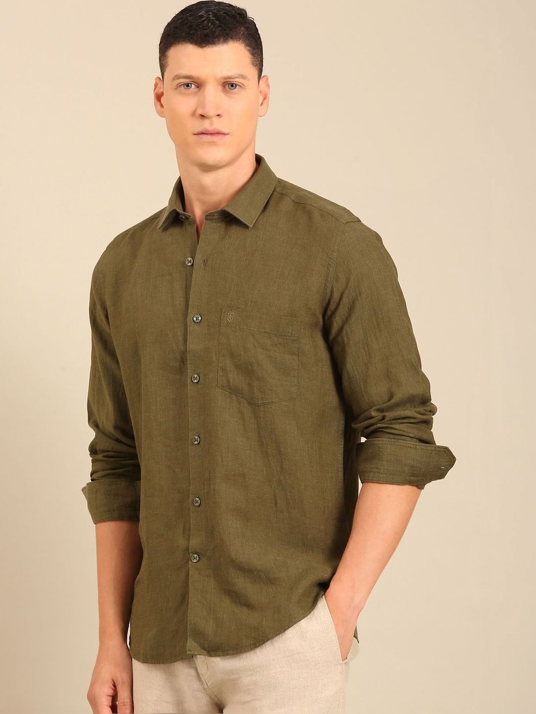 Regular Fit Linen Casual Shirt Linen Club Men Regular Fit Linen Casual Shirt