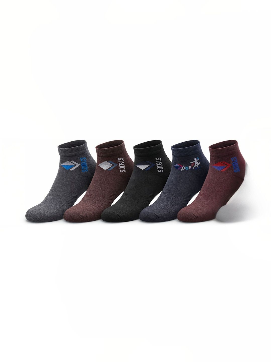Blacktank Men Pack of 5 Cotton Patterned Ankle Length Socks