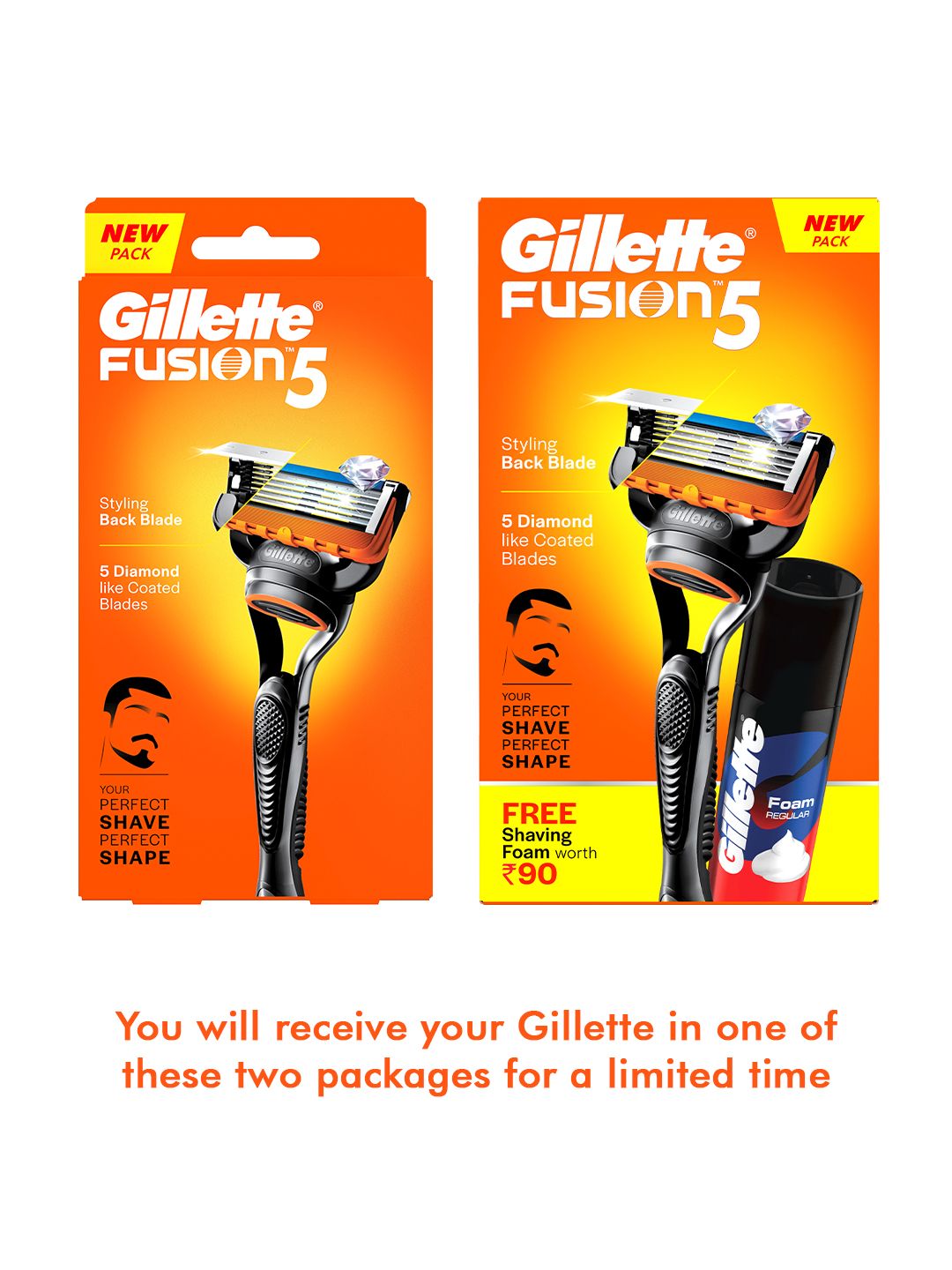 Buy Gillette Fusion Razor with Back Blade Beard Shaper - 1 Razor
