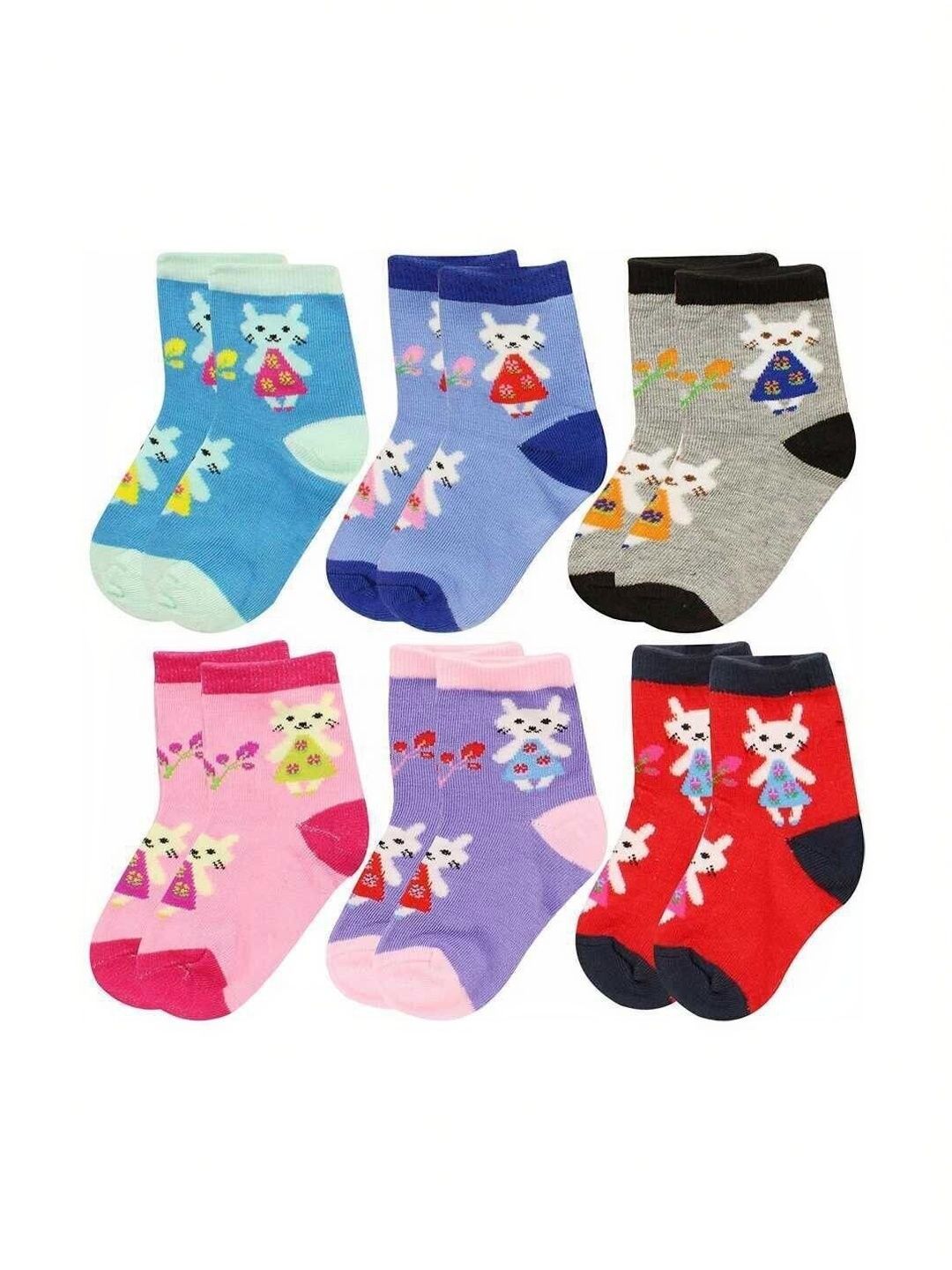 Blacktank Men Pack of 6 Cotton Patterned Ankle Length Socks