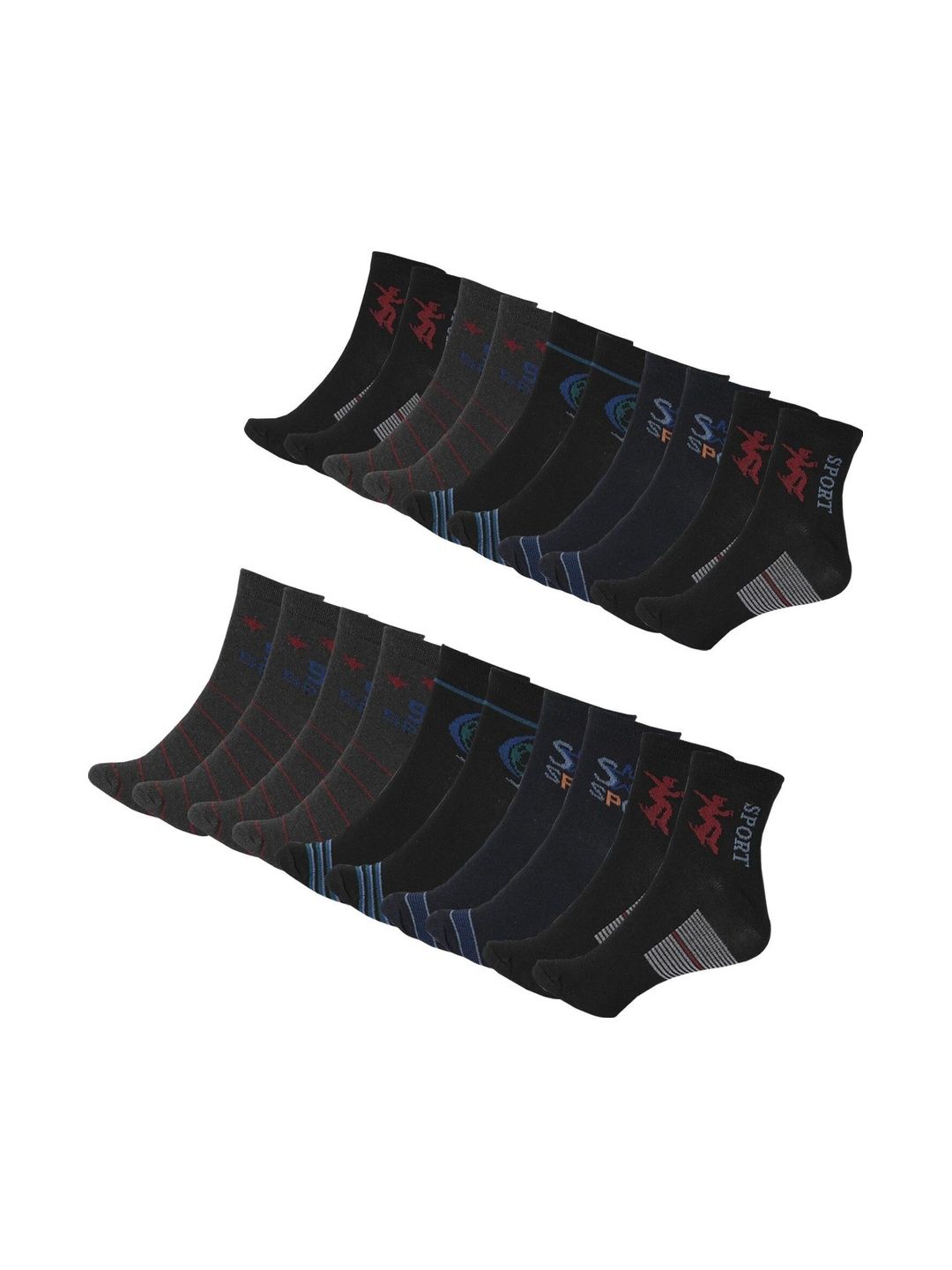 Blacktank Men Cotton Patterned Ankle Length Socks