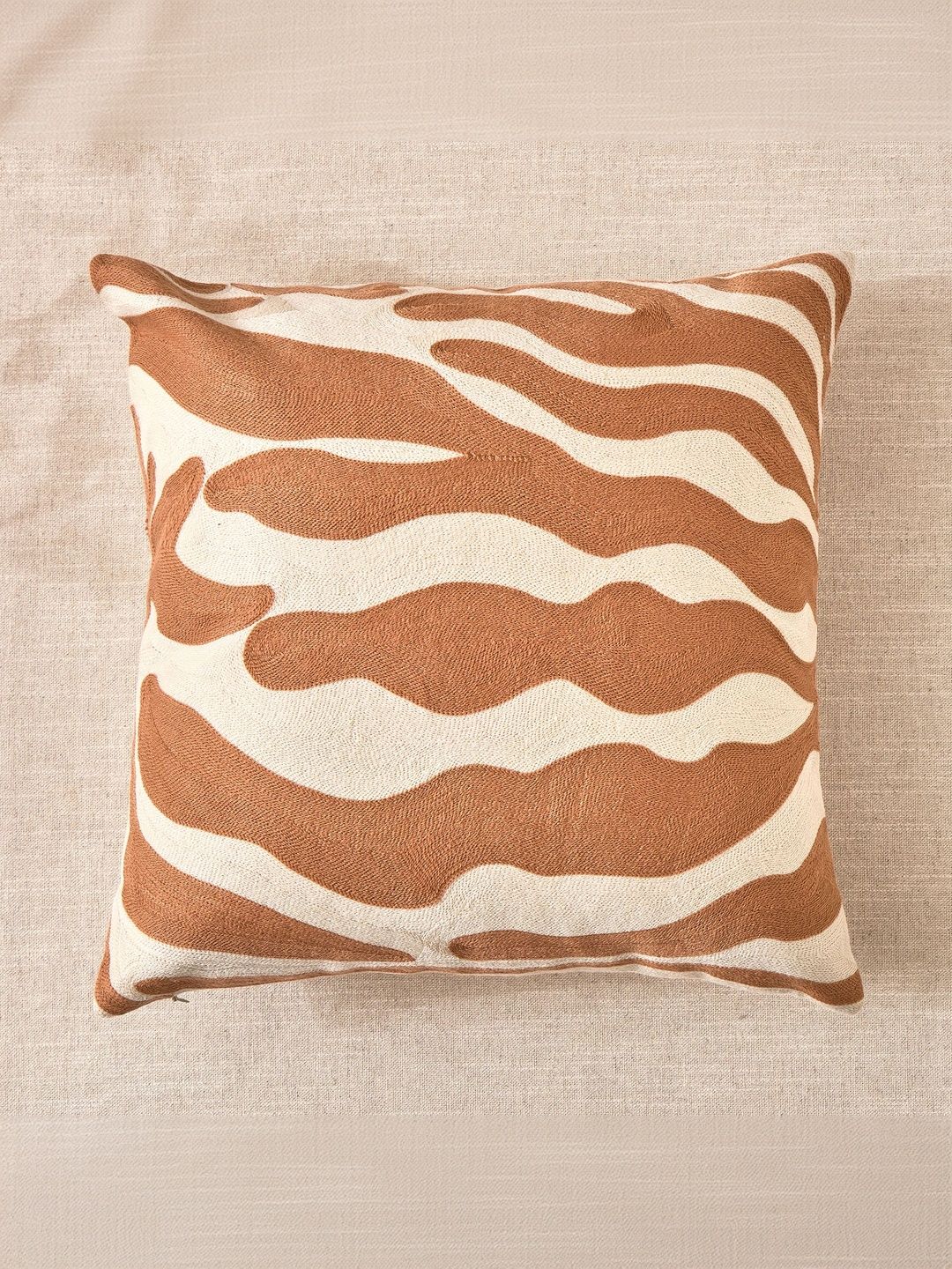 Home Centre Brown Square Cushion Covers