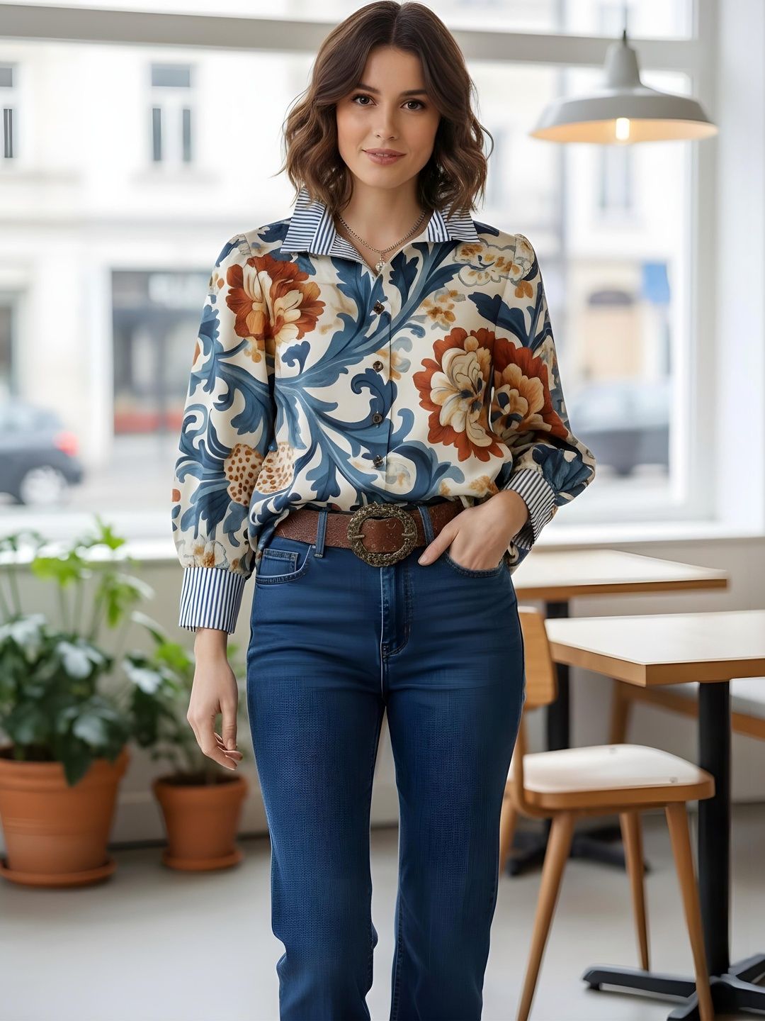 Roadster The Lifestyle Co Printed Pure Polyester Spread Collar Relaxed Fit Shirt