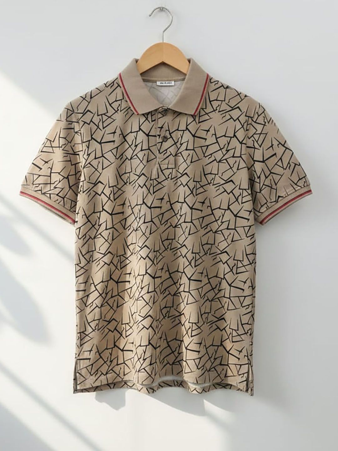 HERE&NOW Men Printed Polo Collar T-shirt