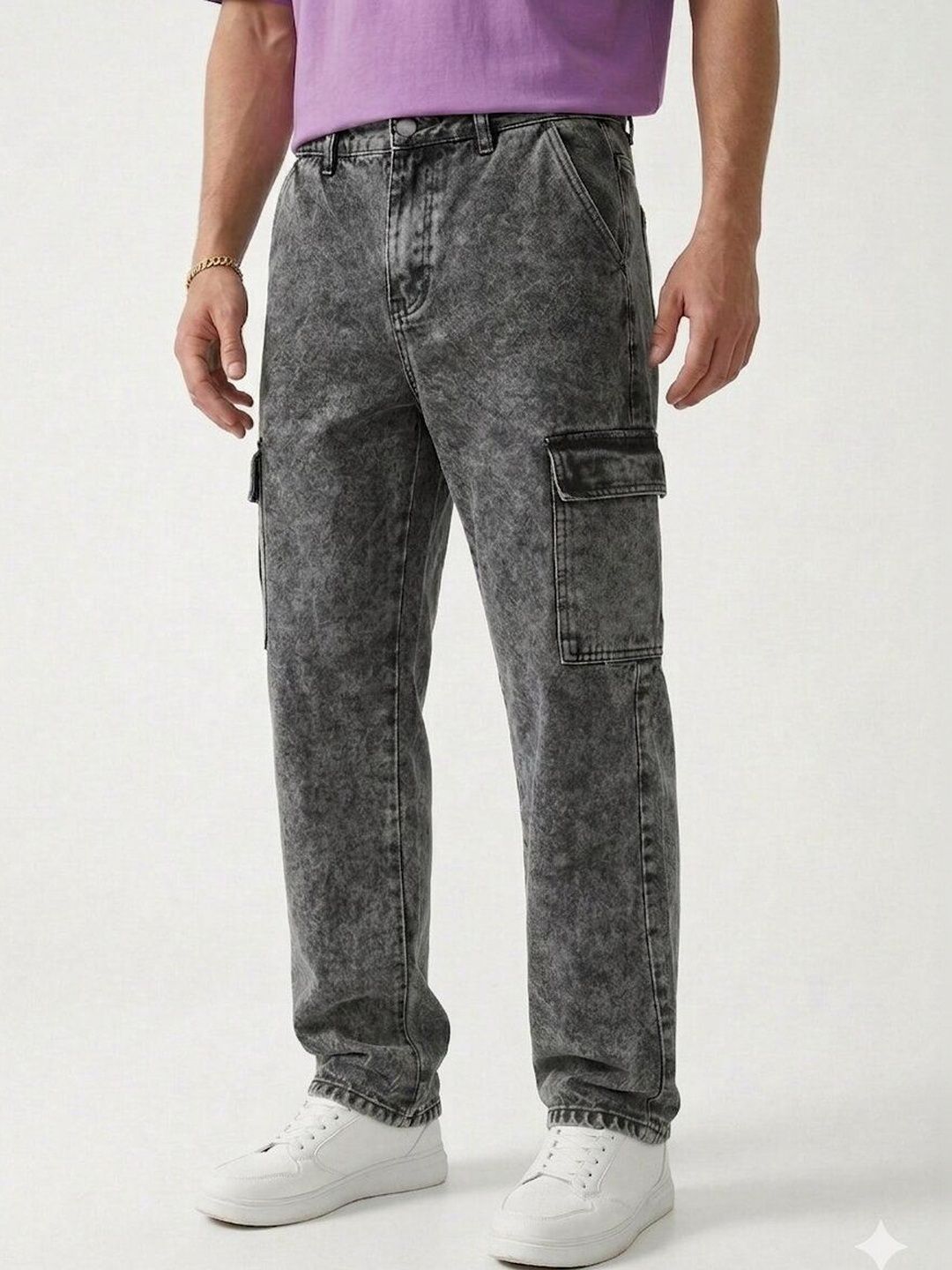 SZN Men Relaxed Fit Mid-Rise Heavy Fade Jeans