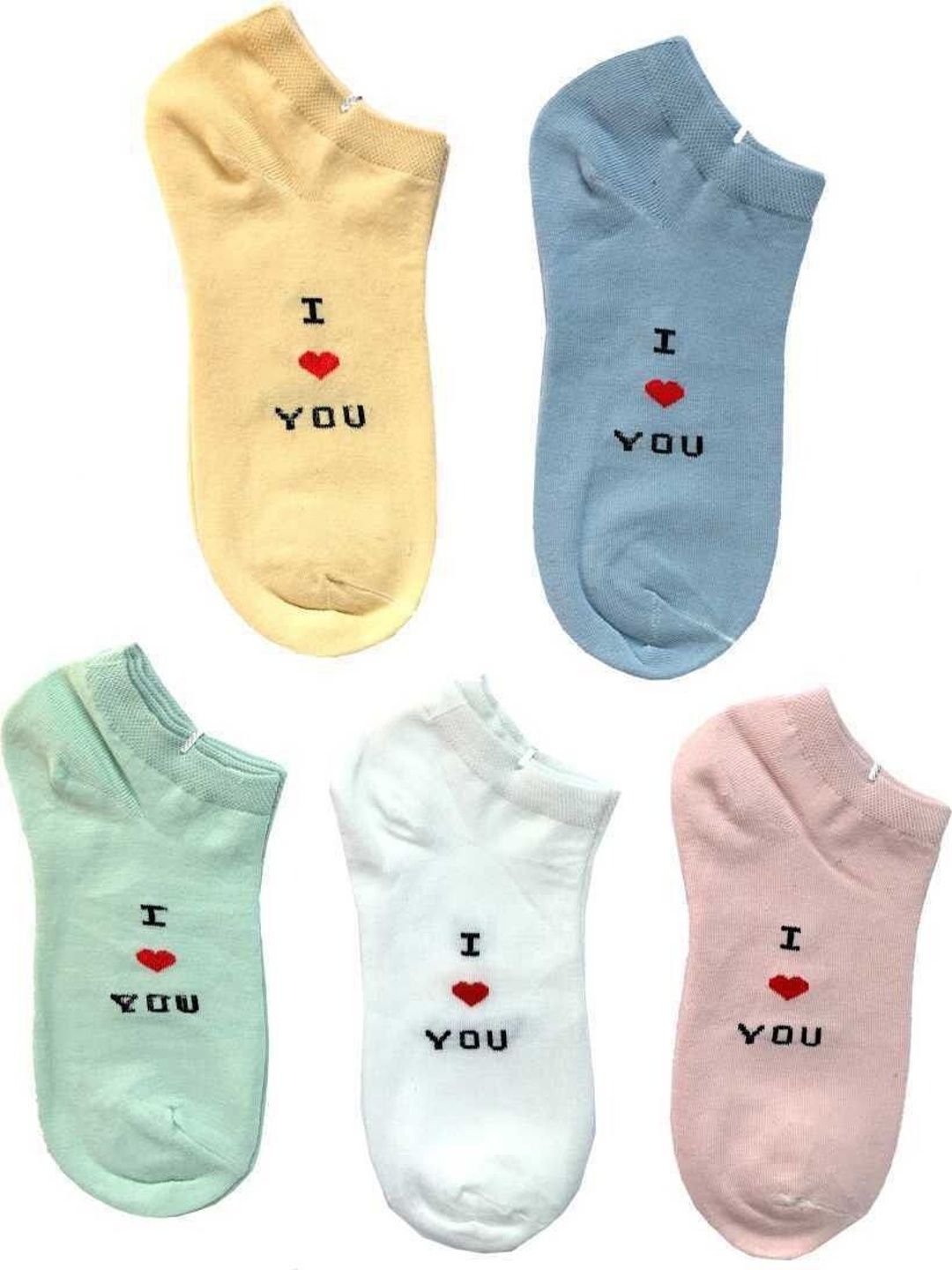 Blacktank Men Pack of 5 Cotton Patterned Shoe Liners Socks