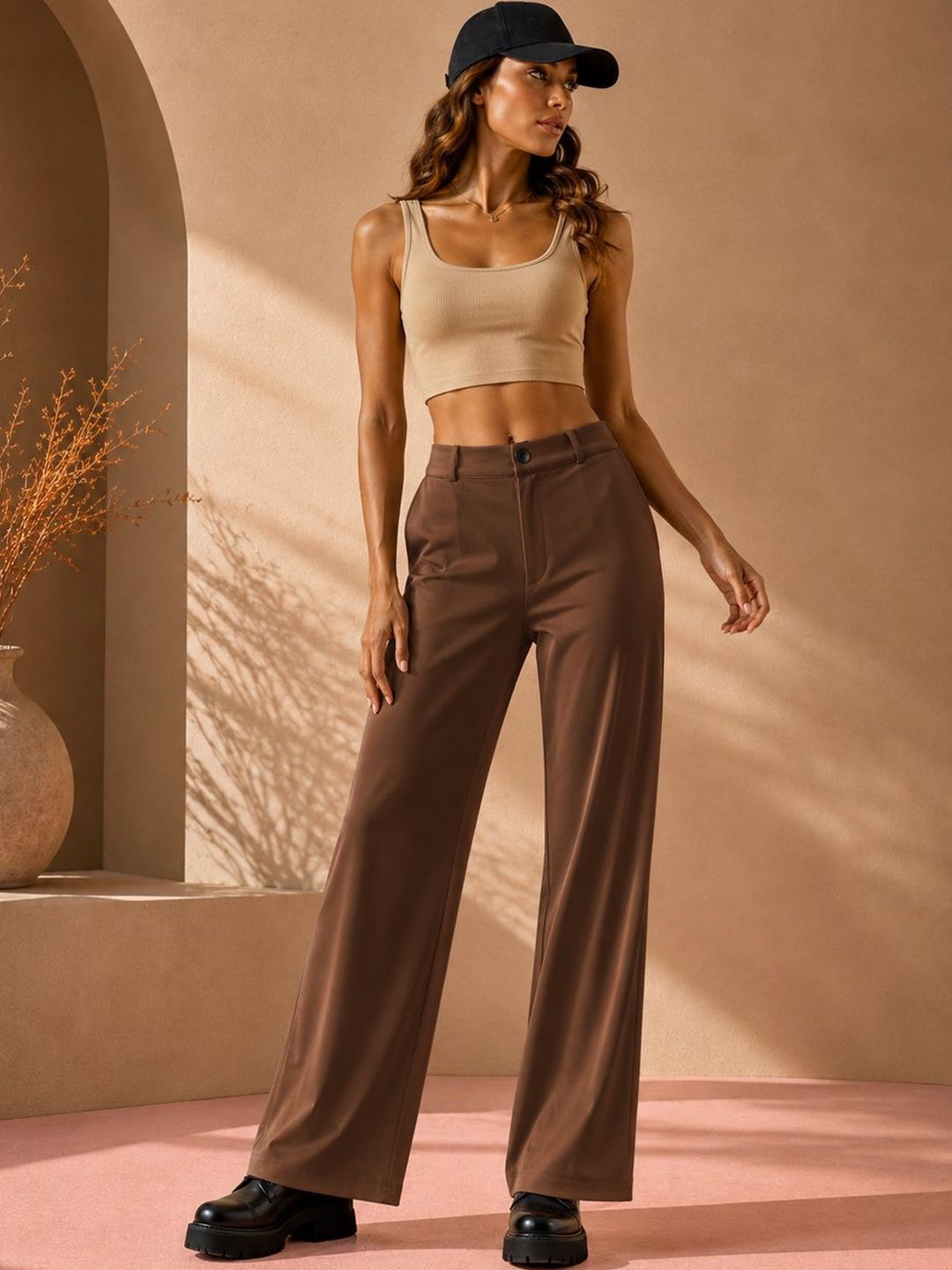 Neon Femme Women High-Rise Trousers