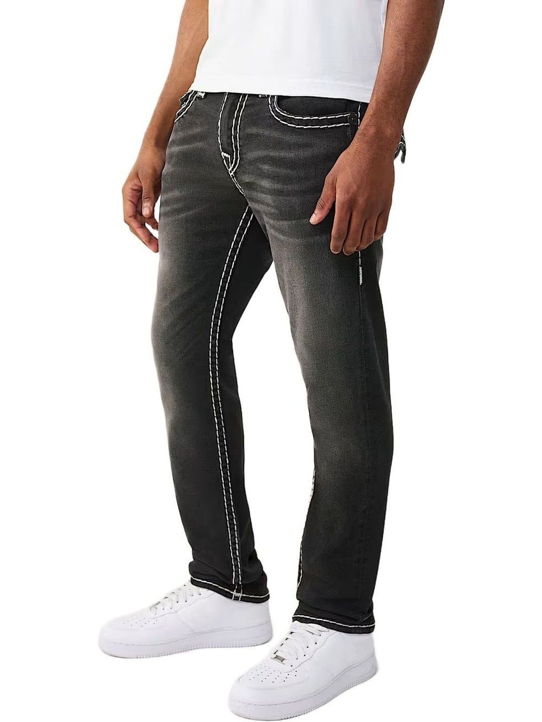 Buy True Religion Men Black Solid Skinny Fit Super T Rocco Jeans