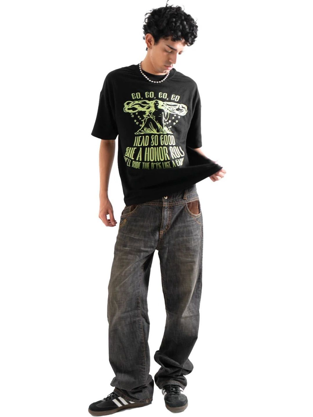 LazyGreg Men Typography Printed Pure Cotton T-shirt
