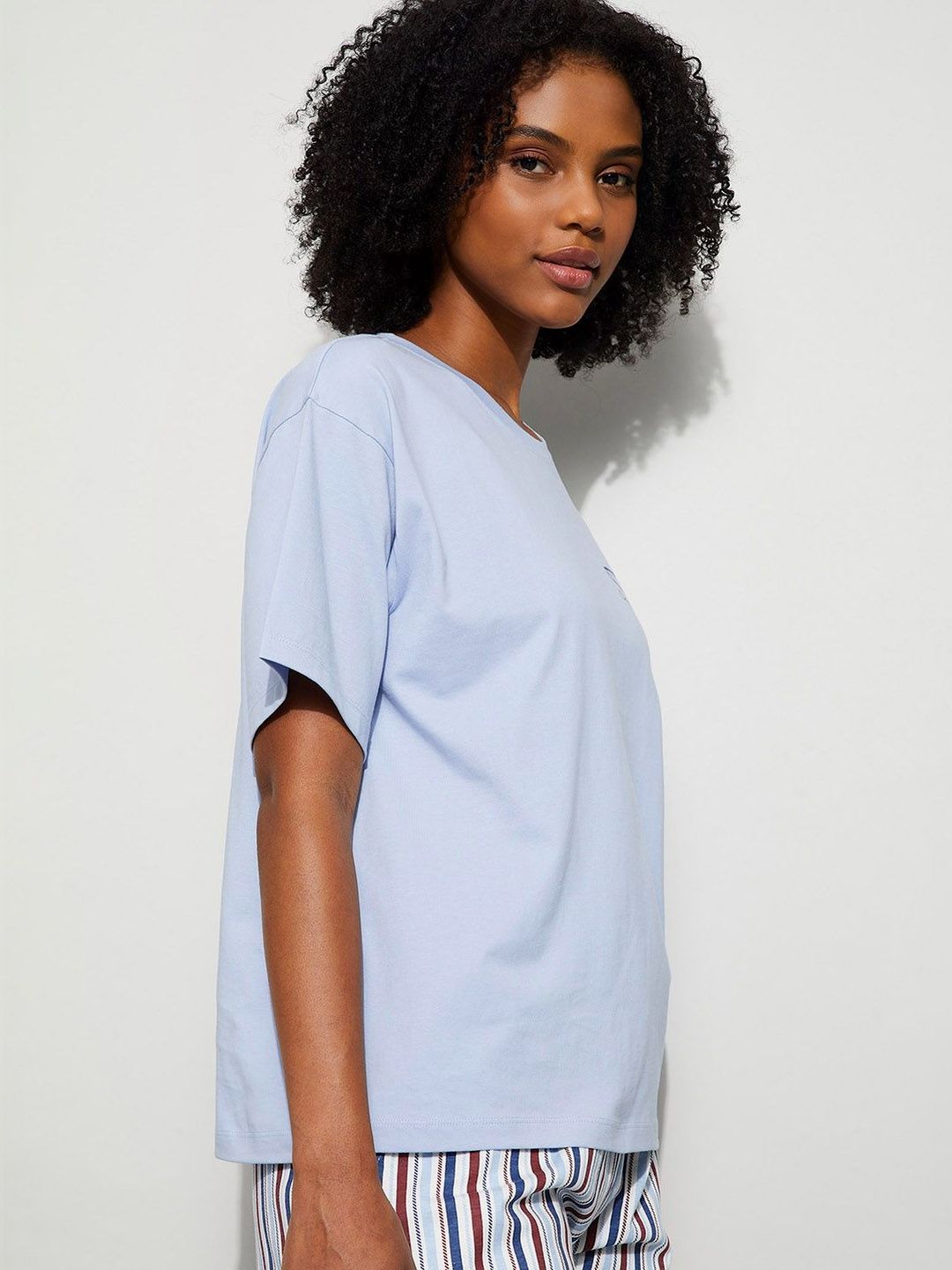 Ginger by Lifestyle Printed Round Neck Lounge Tshirts