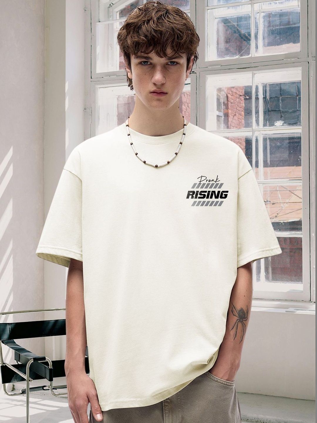 LazyGreg Men Printed Pure Cotton T-shirt