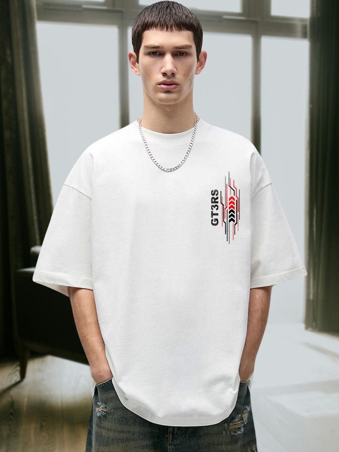 LazyGreg Oversized Graphic Cotton T-shirt