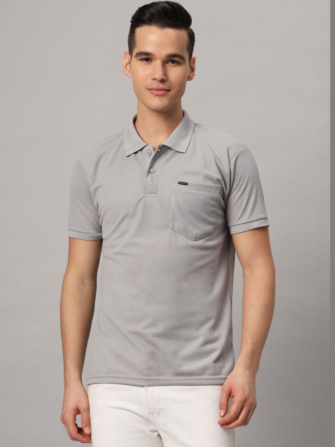 Resilience Men Polo Collar Dri-FIT Pockets Slim Fit T-shirt