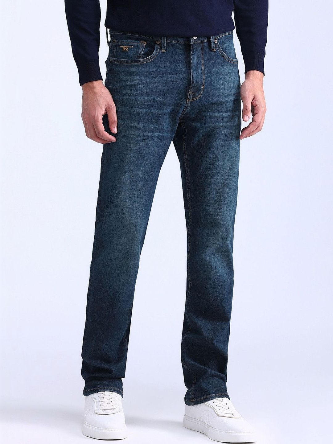 Flying Machine Men Heavy Fade Stretchable Slim Fit Jeans