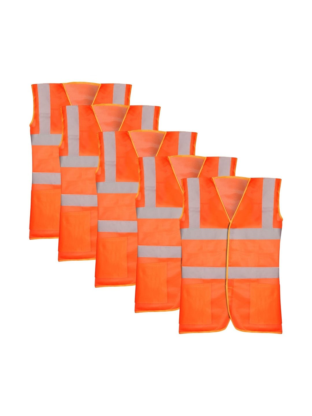 THE CLOWNFISH Unisex Colourblocked Reflective Strip Jacket