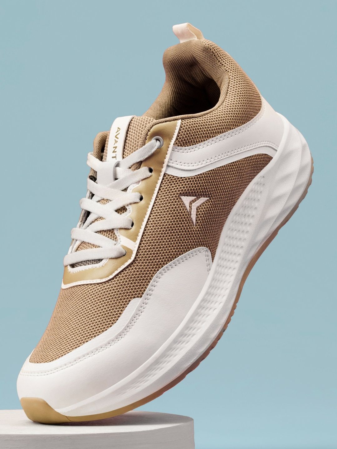 AVANT Men's PowerMesh Running Shoes - Brown & White