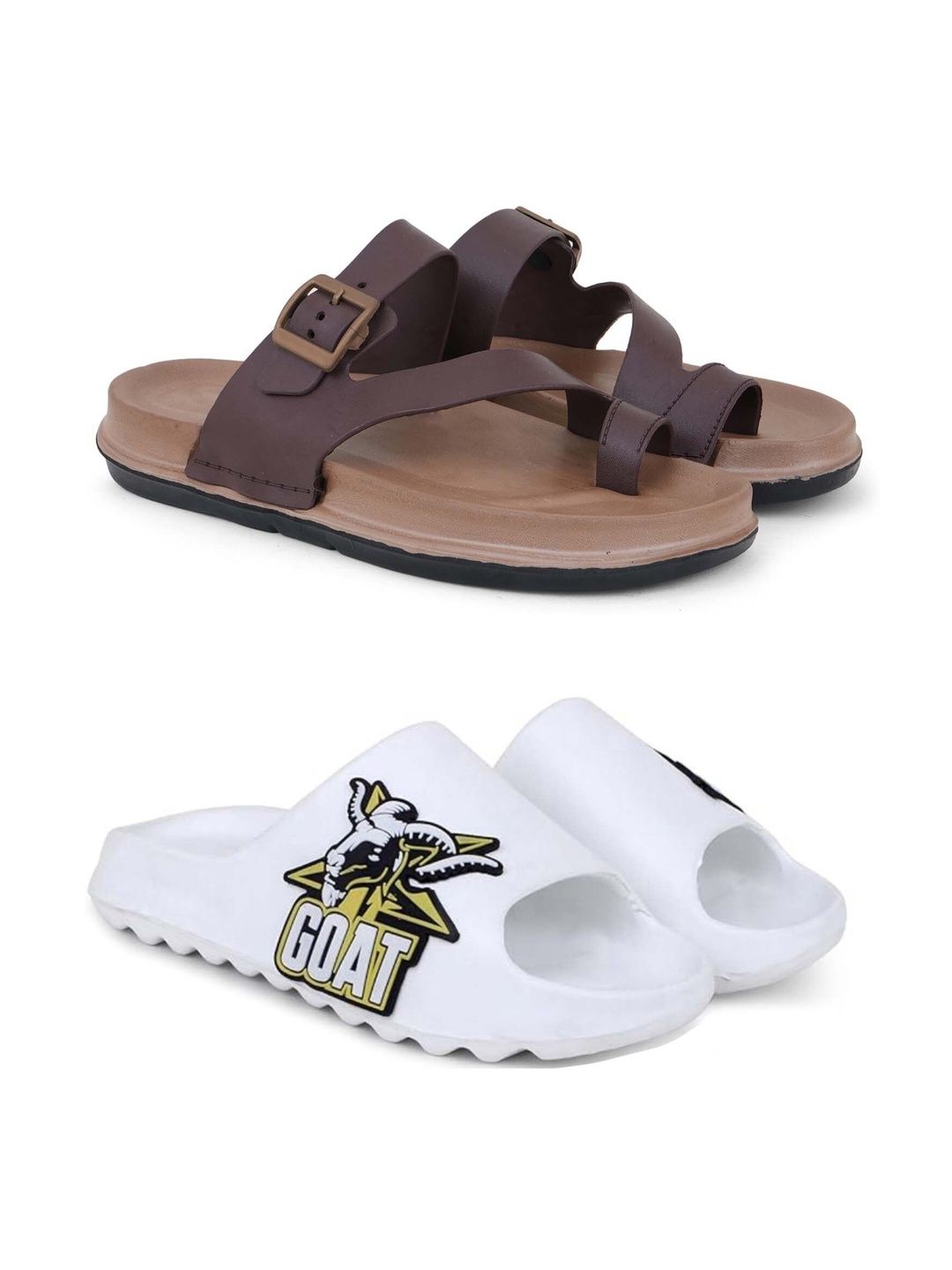 KAPYANSH Men Printed Thong Flip-Flops