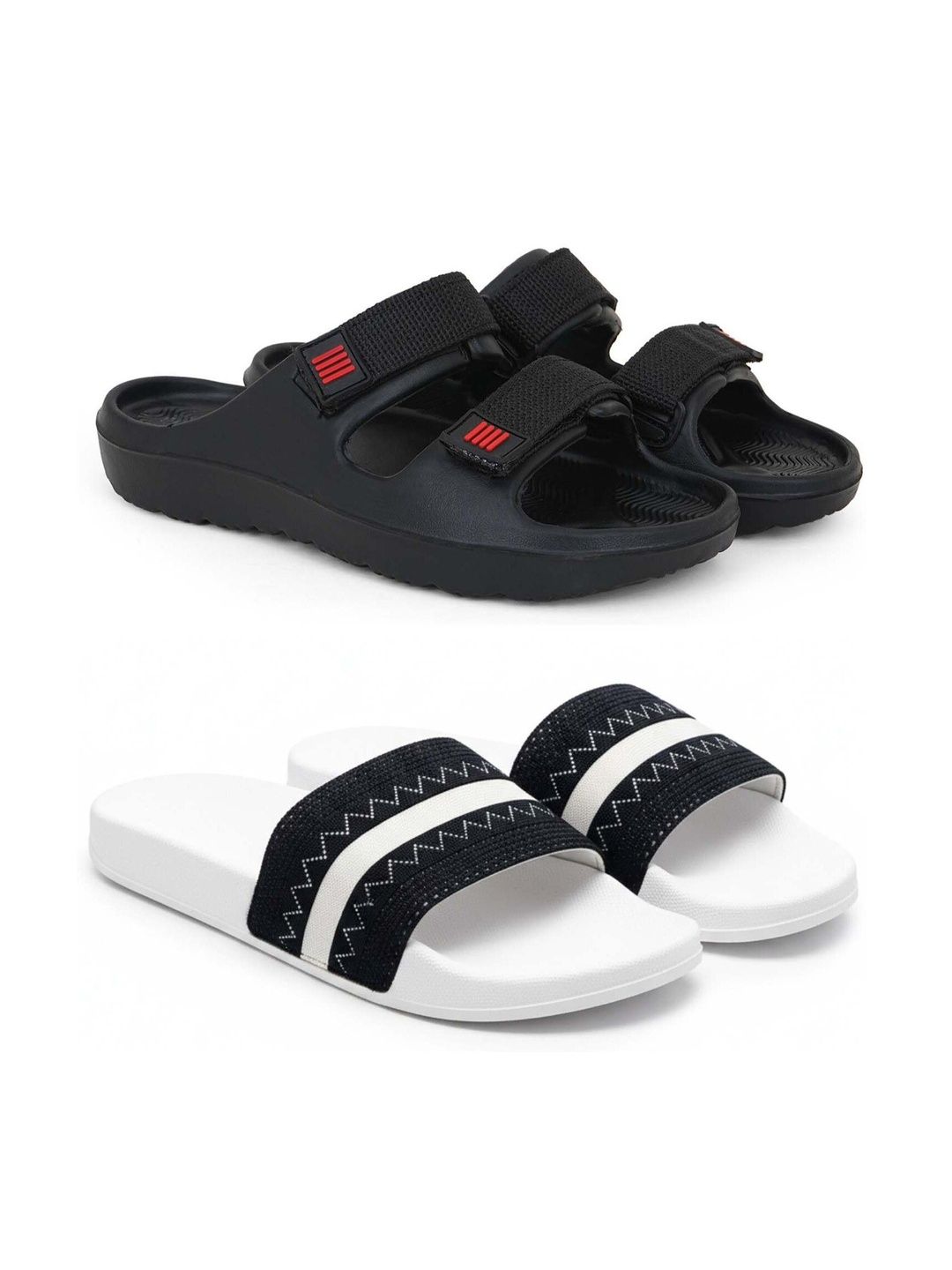 KAPYANSH Men Striped Sliders